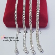 925 Silver Anklet Adult Anklet Pure Silver 925 Sterling Silver Anklet