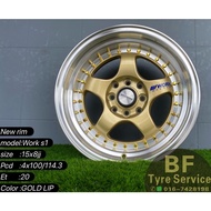 work s1 15x8jj 4x100 4x114.3 et20 New rim johor baru