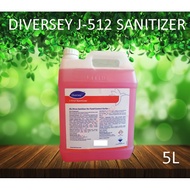 DIVERSEY 5L J-512 SANITIZER Multi Surface Quat Sanitizer/ No Rinse Multi Surface Sanitizer