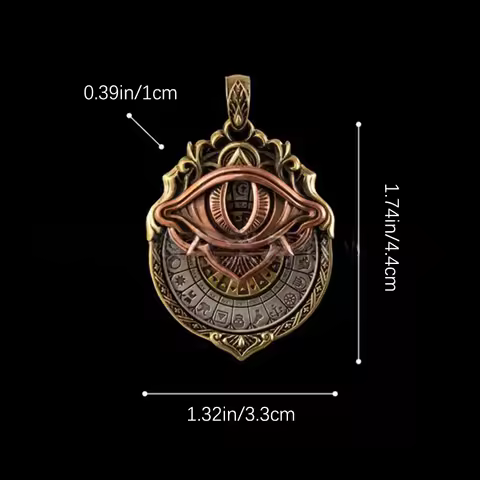 【DJyoe】Tarot Vision Pendant - All-Seeing Eye Necklace, Tarot Card Symbol Pendant Mystic Divination J