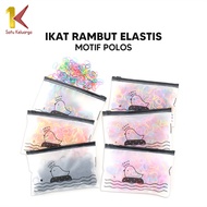 Satu Keluarga Ikat Rambut Elastis C586 Aksesoris Rambut Anak Motif Polos 1000 PCS Bahan Karet Free P