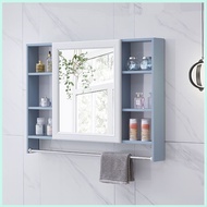 Stainless Steel Bathroom Cabinet Toilet Cabinet Waterproof Simple Modern Carbon Fiber Bathroom Mirror Cabinet Mirror Wall-Mounted Hot Selling Styles