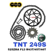 REGINA Sprocket Set Benelli TNT 249S 525 ZRT Ring Chain Rantai Spoket ZRING ZRA Z Ring  Spare Part M