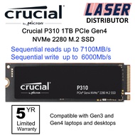 Crucial P310 1TB PCIe Gen4 NVMe 2280 M.2 SSD p/n CT1000P310SSD8