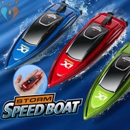 RC Boat for Kids 2.4GHz 8 km/h High Speed RC Boat Electric Racing Boat Waterproof USB Rechargeable SHOPQJC0912