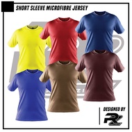 RZ T-Shirt Microfiber Round Neck Plain Jersey T Shirt Baju Lelaki Unisex