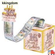 KKINGDOM Birthday Pull-Out Money Gift Box, 16th/18th  Party Money Roll Gift Box, Gift Interactive De