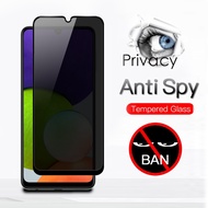 LAYAR Anti-Scratch Privacy Screen Samsung A22 4G M22/ M32 Anti-Spy 9D Glass Screen Protector Tempere