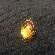 現貨「復古做舊黃寶石貴氣戒指」