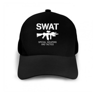Swatอาวุธพิเศษและยุทธวิธีทหารตำรวจเคารพความกลัวทั้งหมดไม่มีหมวกหมวก