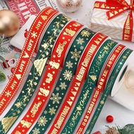 2025 Christmas Gilding Ribbon Gift Decoration Ribbon Holiday Decoration Snowflake Ribbon Birthday Ca