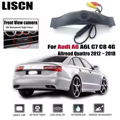 For Audi A6 A6L C7 C8 4G Allroad Quattro 2012 ~ 2018 Car Front View Camera HD waterproof Parking LOG