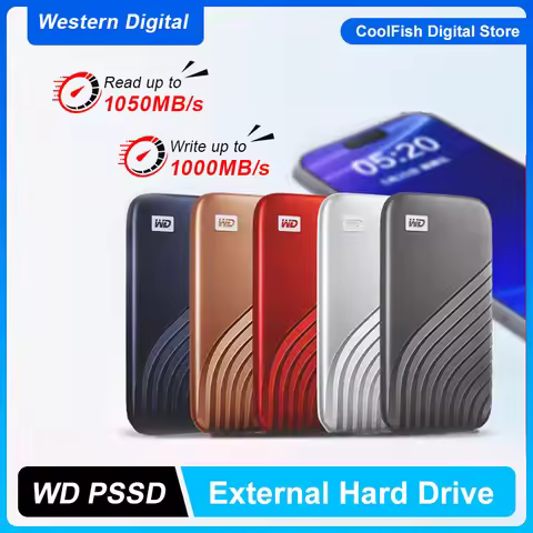 New Western Digital My Passport SSD 500G 1TB 2TB 4TB NVMe WD External Hard Drive SSD My Passport USB