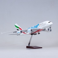 45CM 1:160 Emirates Expo 2020 DUBAIAUE Airbus A380 Large Aircraft Model Diecast Metal Airplane Toy w