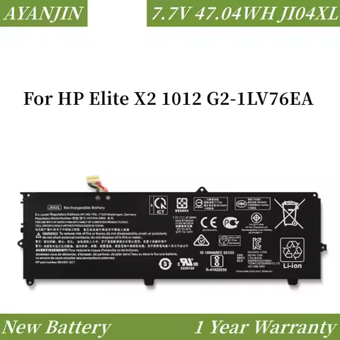 New JI04XL 901247-855 901307-541 HSN-I07C HSTNN-UB7E 7.7V 47.04WH/6110mAh Laptop Battery For HP Elit