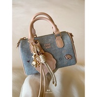 Mini Duffle Sling Bag Denim Pink