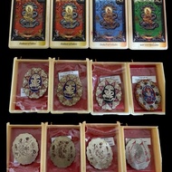 Thai Lanna Amulet Hand Written Yantra 4 sets of Phra Jatukam Ramathep Rian Temple Box Patiharn Nurdu