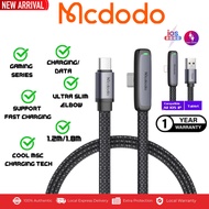 MCDODO Zebra Series Type-C 90 Degree Data Cable 1.2m 1.8m Compatible for 36W Type-C CA 279 334 335 3