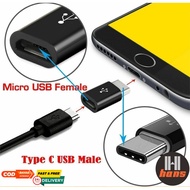 Micro USB to Type C Adapter Converter Dongle Adapter Converter Microusb to Type-C Cable