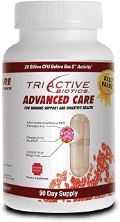 TriActive Biotics Advanced Care, Probiotics for Women, Probiotics for Men and Adults, Microencapsulated Probiotics, 20 Billion CFU - 90 Capsules