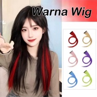 Color Hair Clip Wig Length 60cm Women's Colorful Fake Hair Clips Extension Hair Clip Wig Color Highl