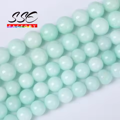 Wholesale Natural Stone Beads Blue Amazonite Round Loose Spacer agates Beads 4MM 6MM 8MM 10MM 12MM F