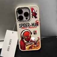 Creative Spider Man Pattern Phone Case Compatible for IPhone11 12 13 14 15 Pro Max 7 8 Plus X XR XS MAX SE 2020 Luxury Soft Shockproof Case