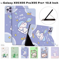 for Galaxy X95 / X95 Pro / X95 Pro+ 10.8 Inch Tablet Case Cartootn PU Leather Cover with Flip Stand 