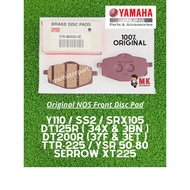 FRONT DISC BRAKE PAD 100% ORIGINAL NOS HLY Yamaha Y110 SS2 SRX DT125R 34X 3BN DT200R 37F 3ET TTR225 