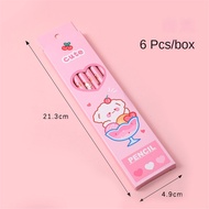 YILQQPER 6/12pcs HB Pencil Set Cartoon School Student Stationery Gift Set