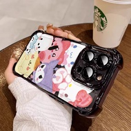 3 in1 Sanrio Case For Oppo Reno 10 10pro 9 9pro1111f 11pro 12 12pro12f Phone Case Soft Anti fall pro