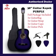 Kapok Acoustic Guitar Kapok Purple 38" 100% Original Free Tuning