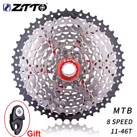 ZTTO 8s 11-46T Bicycle Cassette 8 Speed Mountain Bike Freewheel Steel Flywheel Bicycle Parts for M31