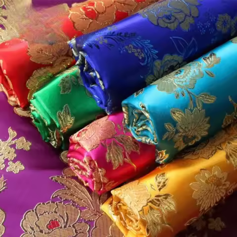 Spun Gold Silver Jacquard Cloth Ancient Han Costume Cheongsam COS Clothing Fabric Brocade Stage Clot