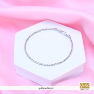 Gelang emas putih kadar 750 17k - PGL10092400 - model pro italy