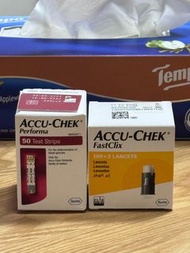 Accu-Chek 羅氏  performa血糖試紙 及 Fastclix 採血針(102針)