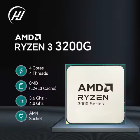AMD Ryzen 3 3200G Processor 4-Core 4-Thread 4.0 GHz R3 3200G L3=4M Socket AM4 but without cooler