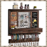 Jewelry Organizer Wall Mounted Jewelry Organizer Mesh Rustic Hanging Jewelry Holder for Earrings Nec