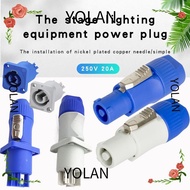 YOLANDAGOODS1 NAC3FCA NAC3FCB AC Male Plug, Blue White 250V Powercon Connector, 3 Pin Male Plug 3 PIN Socket 20A Audio Power Plug Connector Stage Light LED Screen