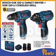 BOSCH 12V COMBO GSR 120 CORDLESS DRILL + GDR 120 IMPACT DRIVER SET