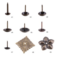 [Wholesale Price] 100pc Vintage Upholstery Nails Bronze Metal Tags Tack Stud