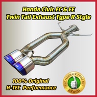 Honda Civic FC 1.5 turbo Rear Type R Style H-TEC Performance Exhaust System Twin Tail