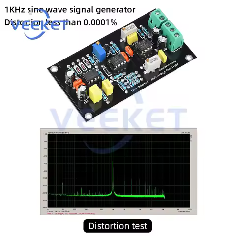 1KHz Sine Wave Signal Generator 1000Hz Sine Triangle Square Waves Frequency Range Adjustable Frequen