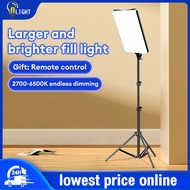 Photo Studio LED Light Fill Lamp 16/19/24inch With Tripod Stand 210cm Dimmable Photography Portable 