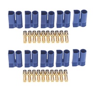 5/10Pcs Male And Female EC5 Connector Kit Gold Plated Banana Plug For RC Circuit Male Female Bullet 