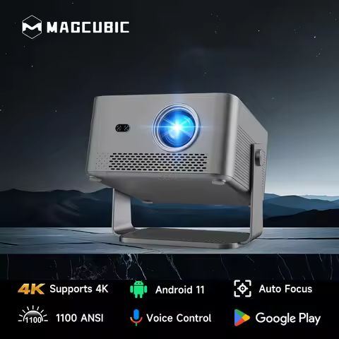 Magcubic HY450GTV UHD Google TV Projector 4K 1080P HDR10 1100ANSI Auto Focus Keystone for Camping Ho