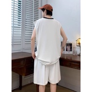 M-8XL Ice Silk 2-Piece Set | Men T-Shirt + Shorts | Leisure Sports Wear
