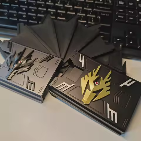 New Ryuki Authentic Expandable Fold Out Card Holder Ryuga Id Card Storage Organizer Clip For Anime C
