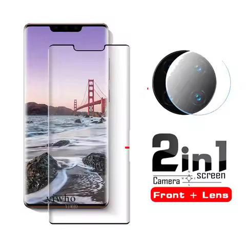 2 In 1 Protective Glass for Huawei Mate 30 Pro 5G Safety Screen Protector Camera Lens Tempered on Hu