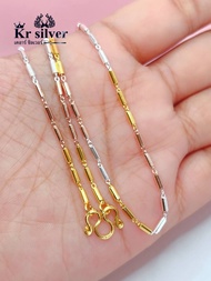 Kr silver เงินแท้มีใบรับประกัน สามกษัตริย์ สร้อยคอเงินแท้ ลายปล้องอ้อย ขนาด 2 มิล ยาว 18 นิ้ว 20 นิ้